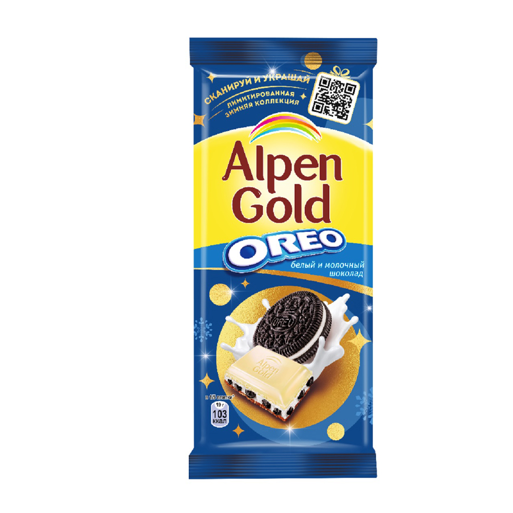 Купить шоколад alpen gold два шоколада с печеньем oreo 85г с доставкой ...