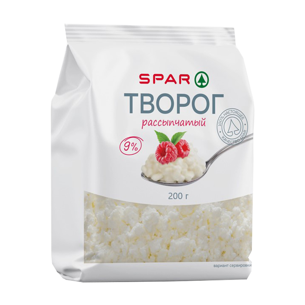 Купить творог spar рассыпчатый 9% 200г с доставкой на дом в магазине SPAR