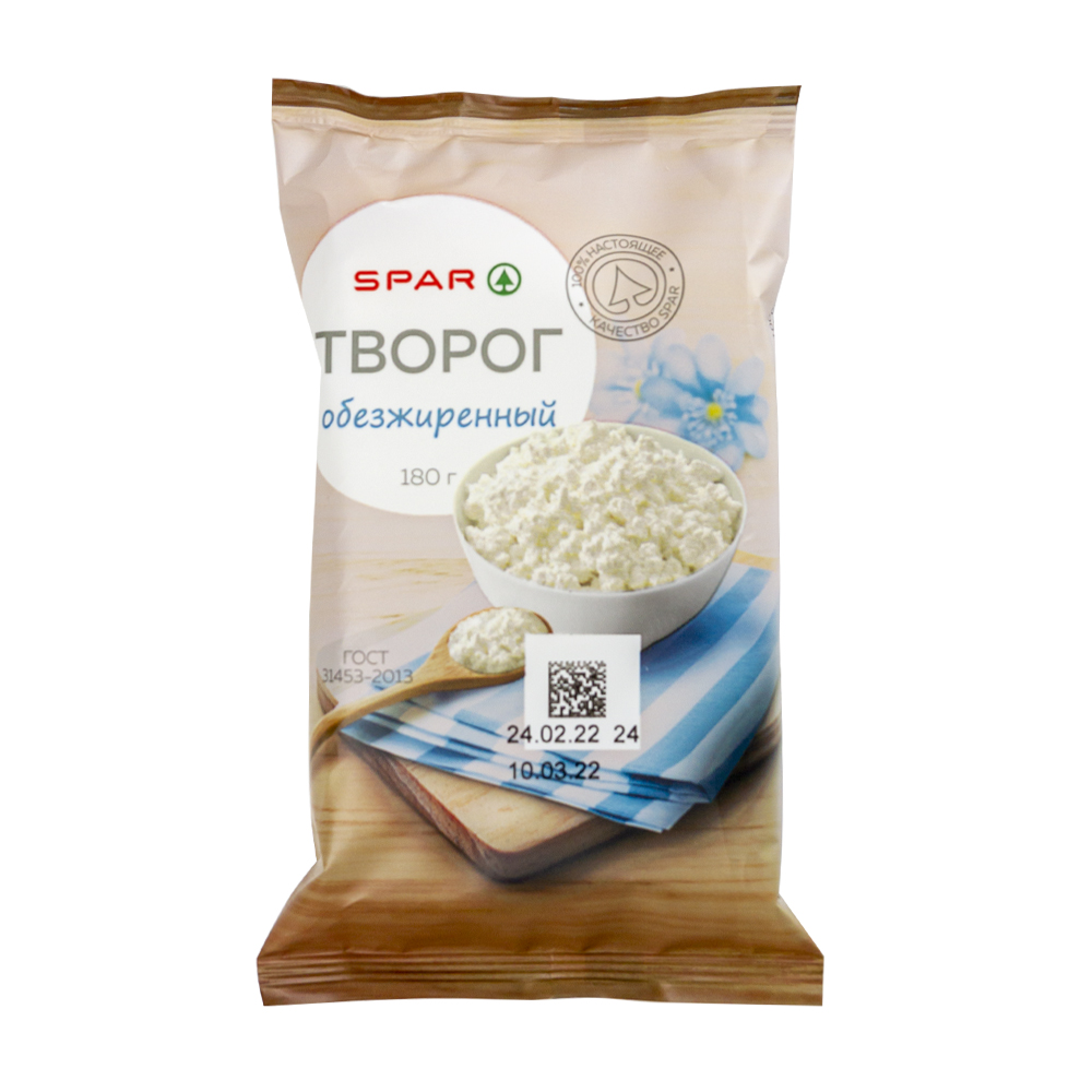 Купить творог spar обезжиренный 180г с доставкой на дом в магазине SPAR