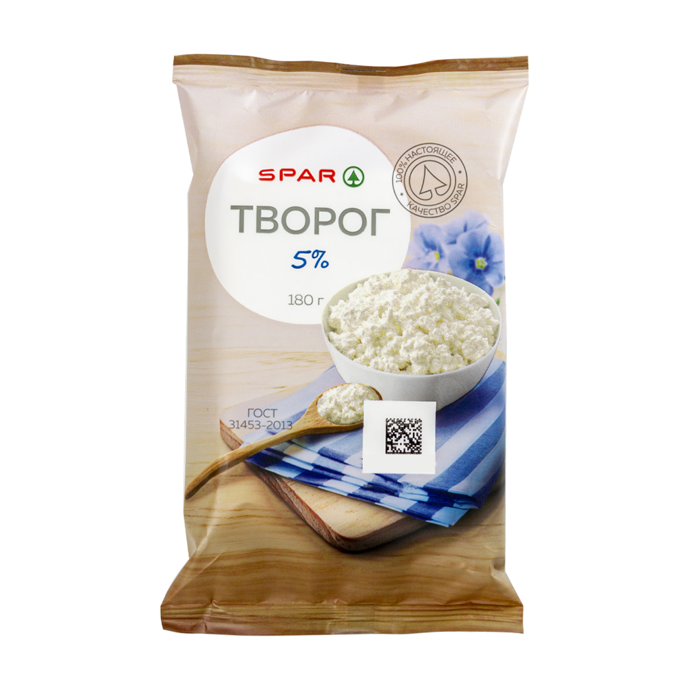 Купить творог spar 5% 180г с доставкой на дом в магазине SPAR