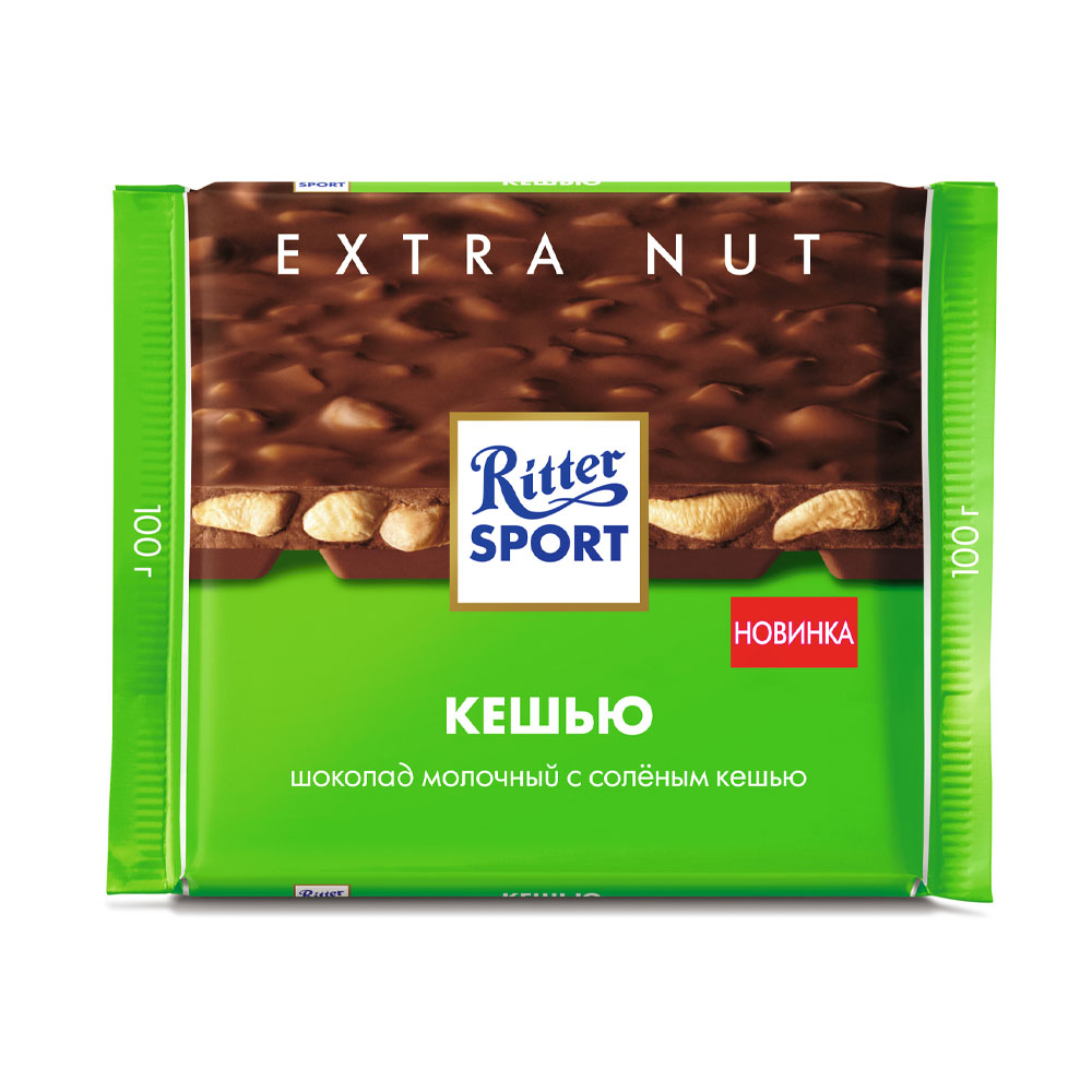 Изображение товара Шоколад Ritter Sport Молочный Кешью 100 г