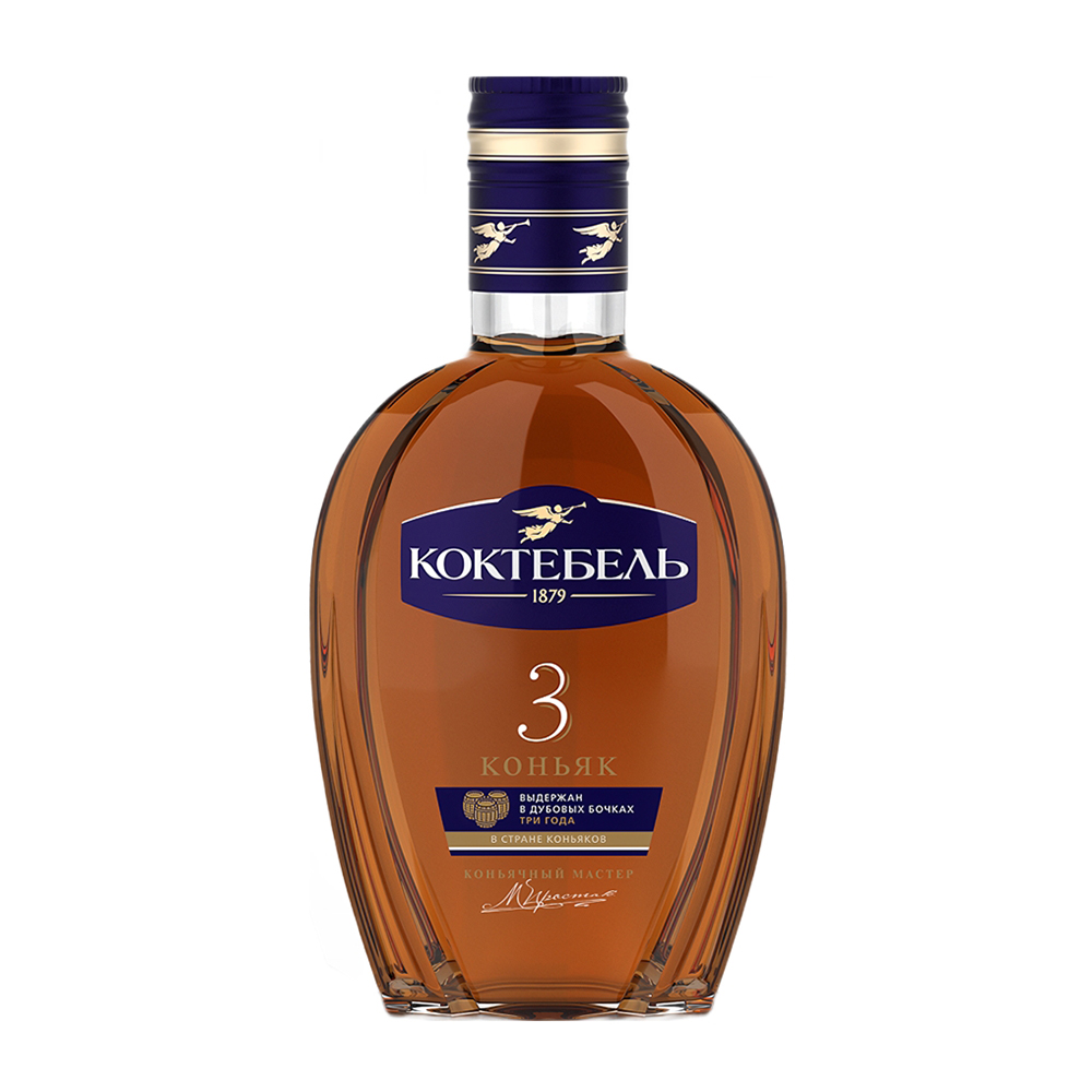 Изображение товара Коньяк Российский Коктебель 3 Года 40% 0,25л