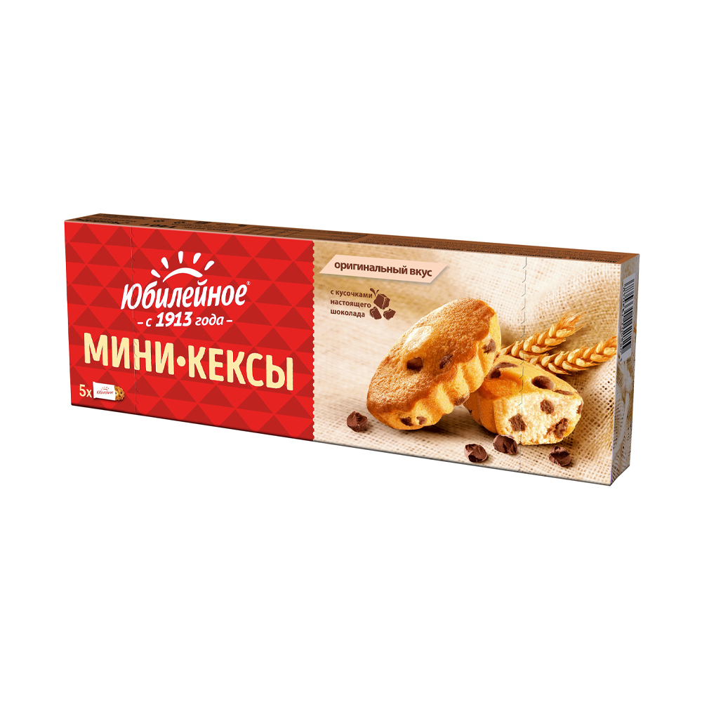 ЮБИЛЕЙНОЕ мини-кексы молочный шоколад Оригинальный вкус 140г 2 шт