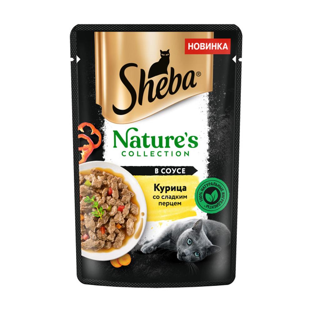 Изображение товара Корм Влажный для Кошек Sheba Natures Курица и Паприка 75г