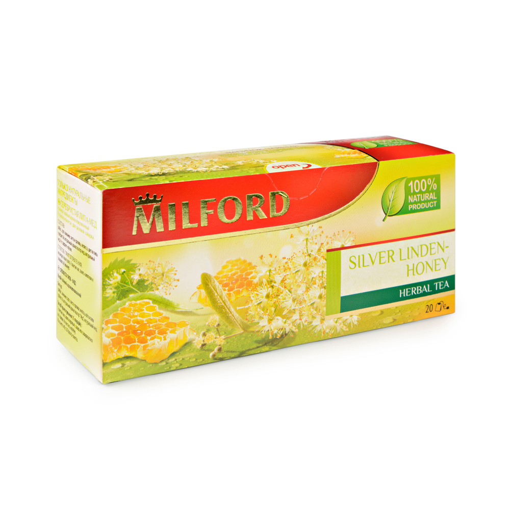 Изображение товара Чай Травяной Milford Silver Linden Honey 20 Пакетиков