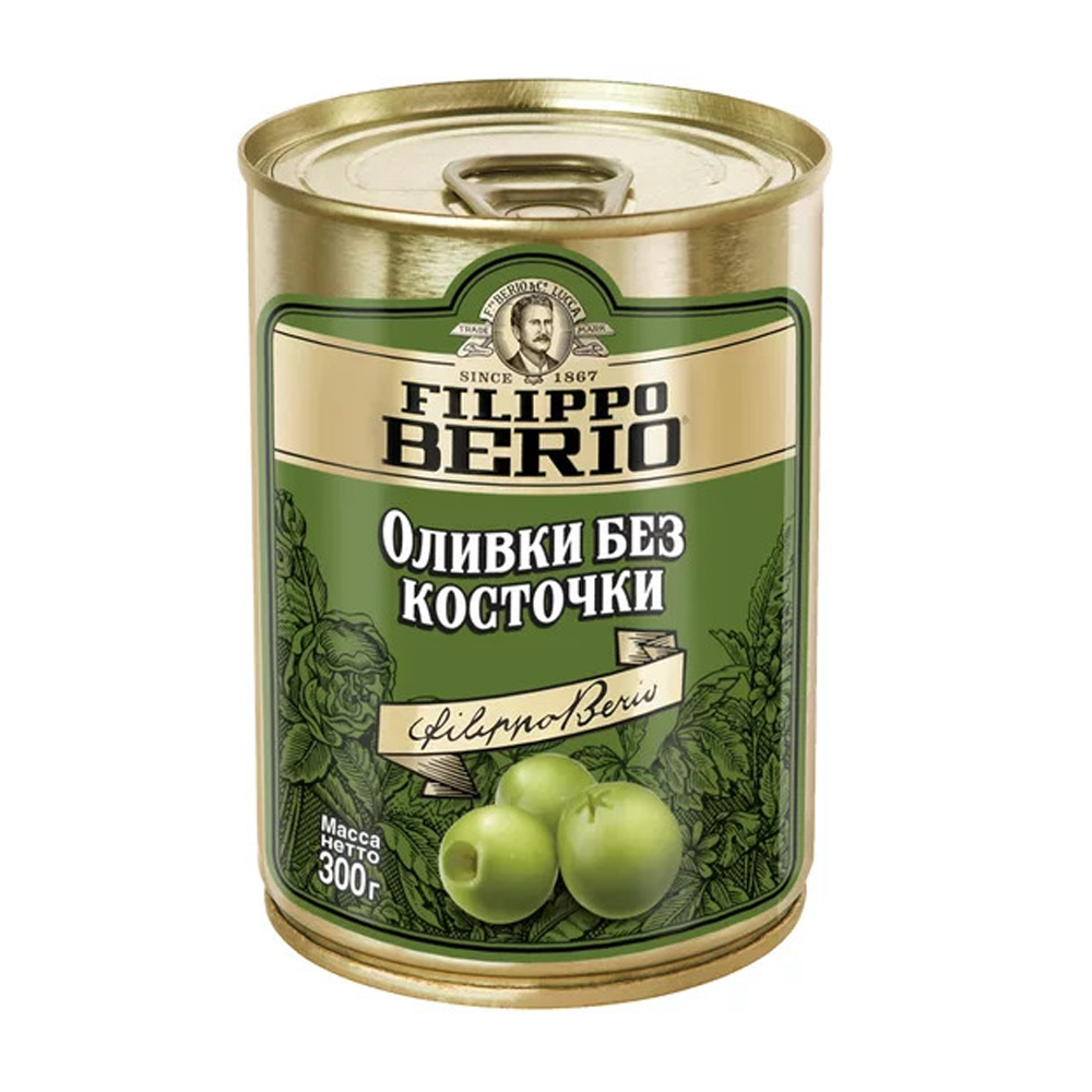 Изображение товара Оливки Filippo Berio без Косточки 300г ж/б