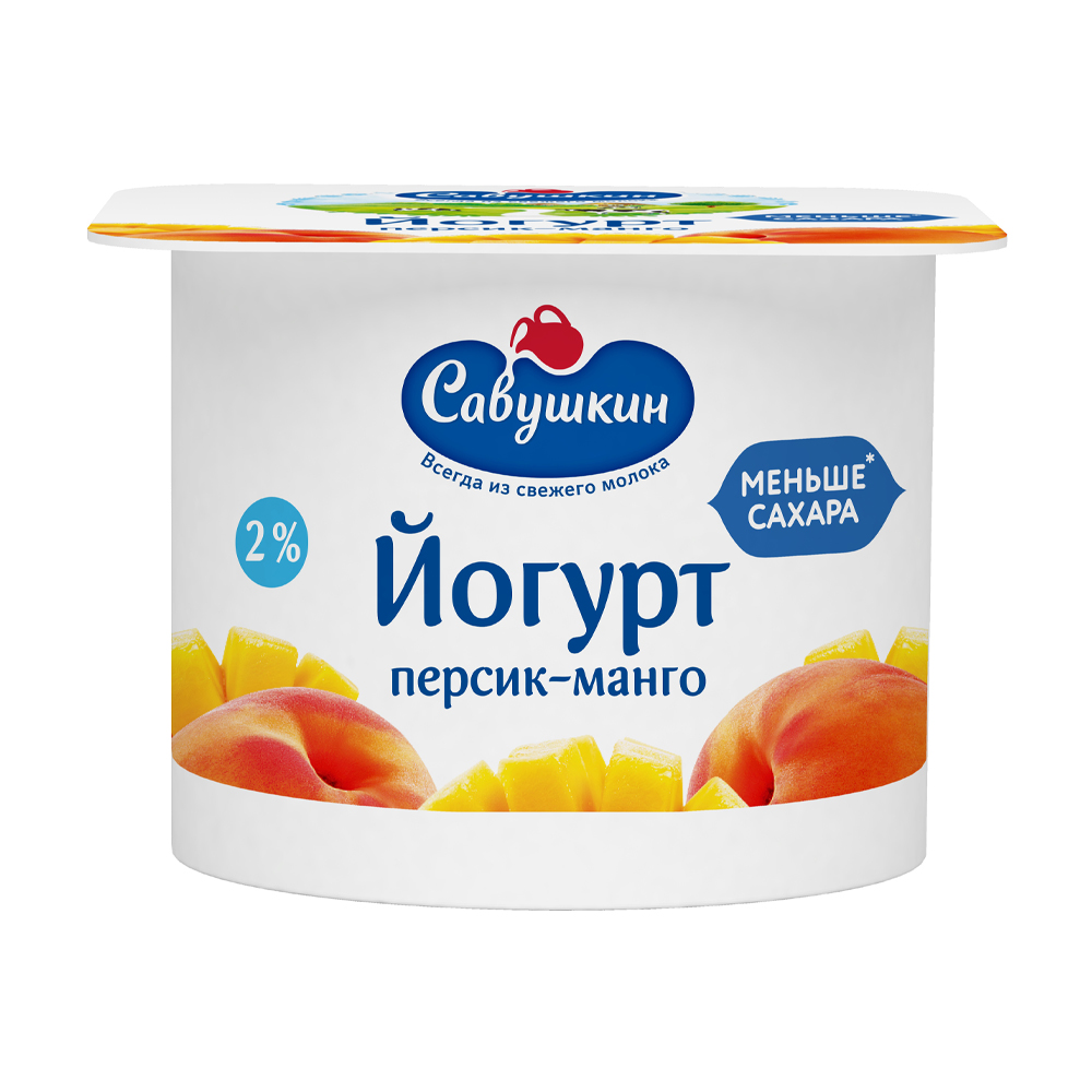 Купить йогурт савушкин продукт персик-манго 2% 120г с доставкой на дом в  магазине SPAR