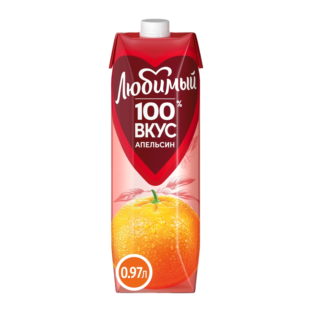 Изображение товара Нектар Любимый Апельсин с Мякотью, 0,97 л