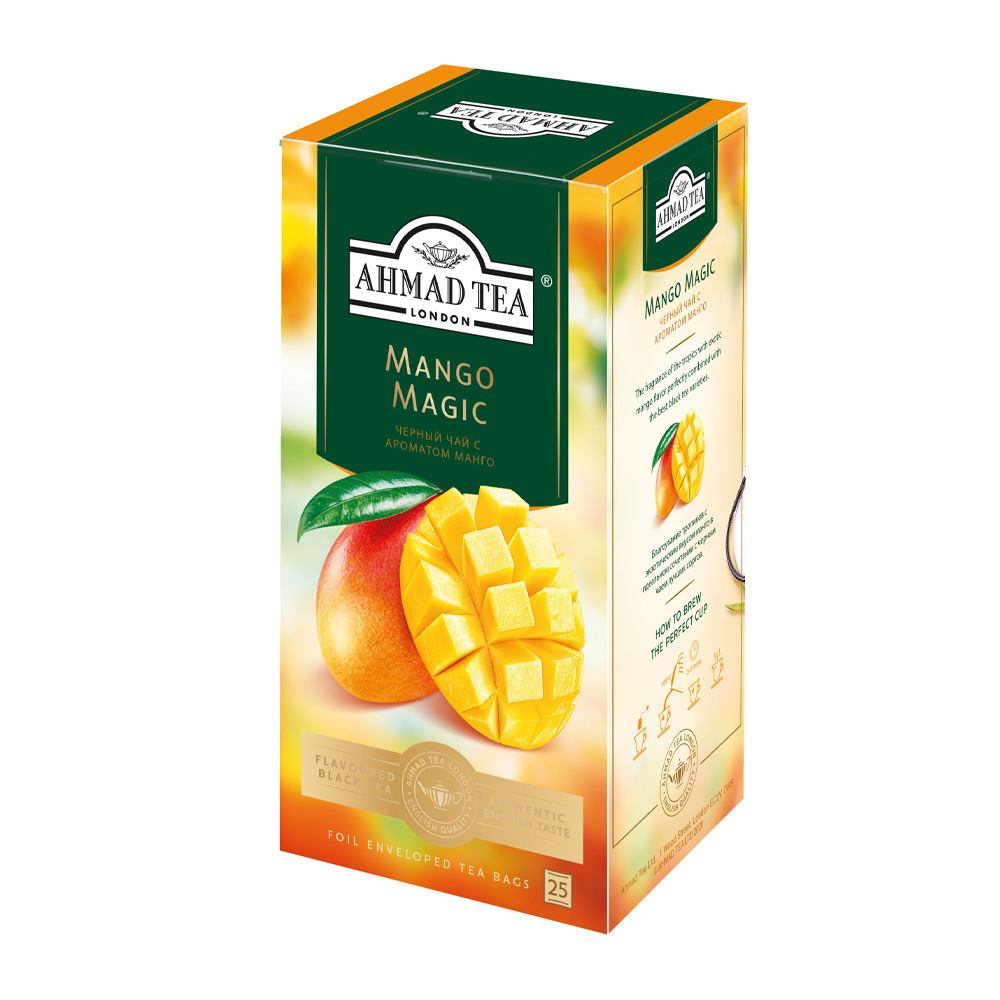Изображение товара Чай Черный Ahmad Tea Mango Magic 25 Пакетиков с/я