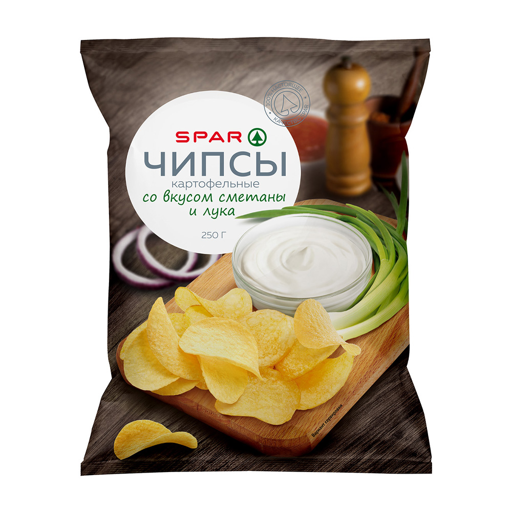 Купить чипсы картофельные spar сметана и лук 250г с доставкой на дом в  магазине SPAR