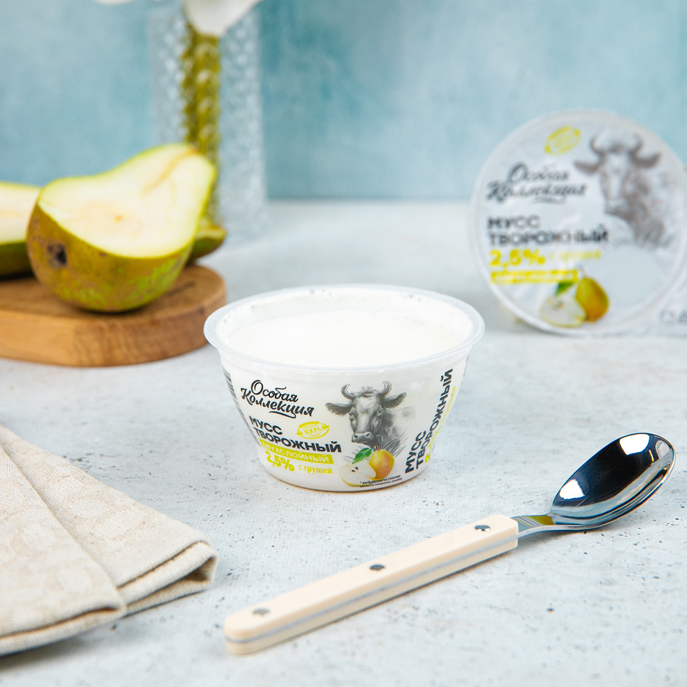 Изображение товара Мусс творожный с грушей Особая коллекция 125 г