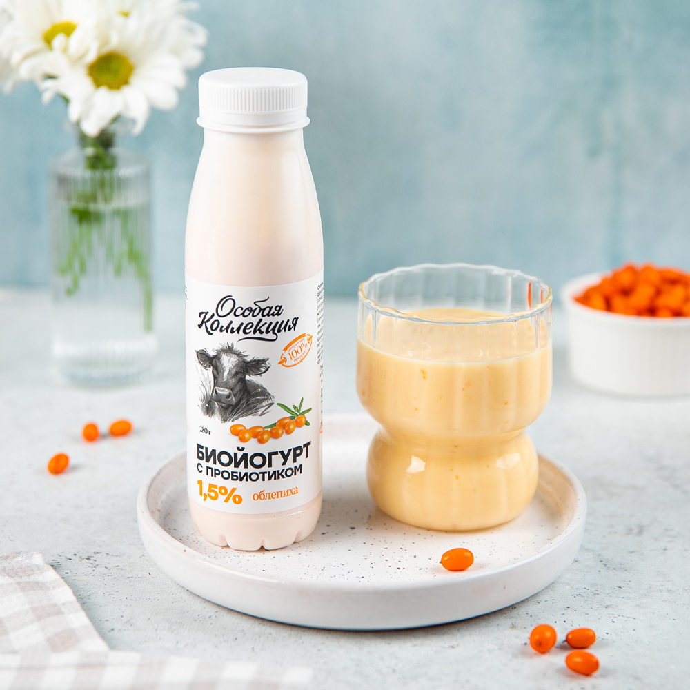 Изображение товара Биойогурт Особая Коллекция Облепиха 1,5% 280г