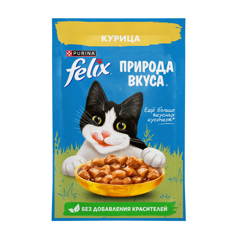 Изображение товара Корм Влажный для Кошек Felix Природа Вкуса Курица 75г
