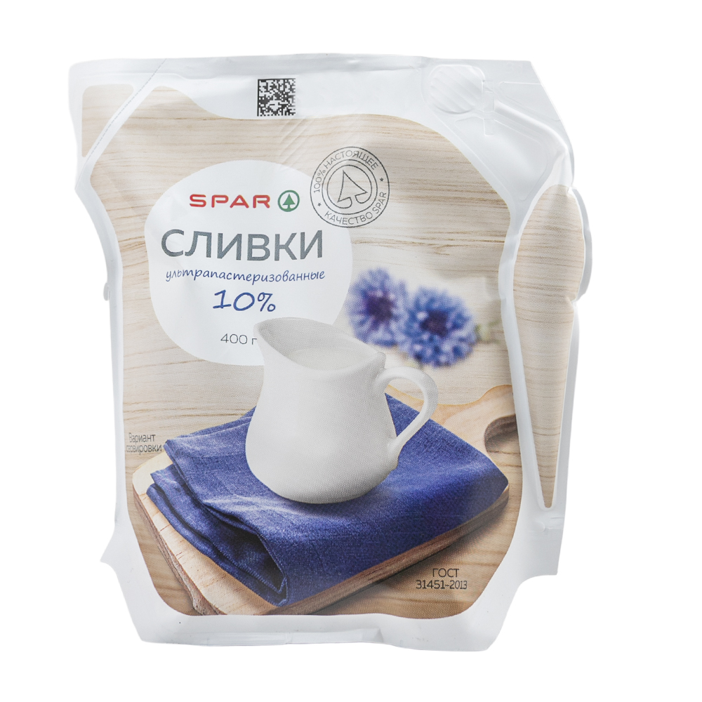 Купить сливки spar ультрапастеризованные 10% 400г с доставкой на дом в ...