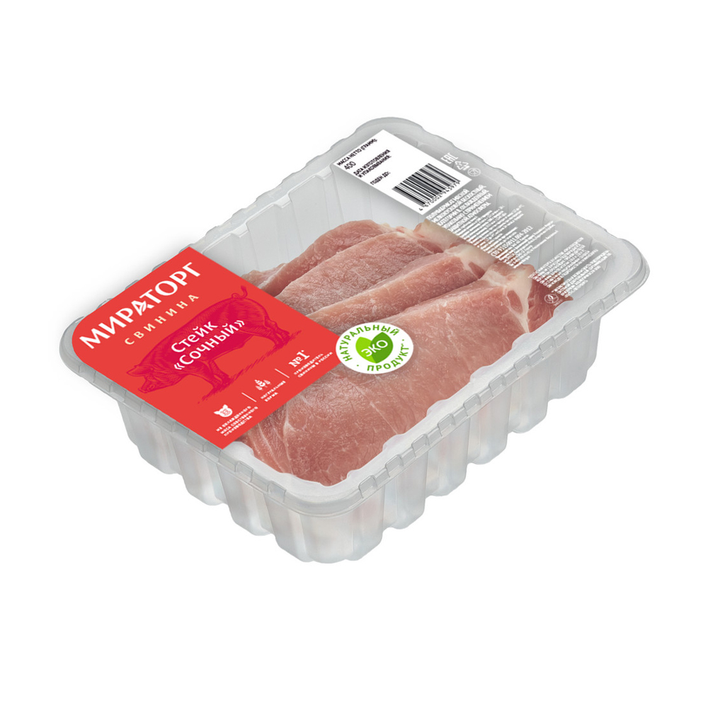 Купить стейк свиной сочный мираторг 400г с доставкой на дом в магазине SPAR