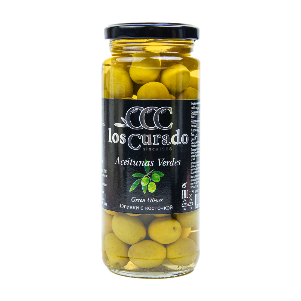 Купить оливки los curado с косточкой 360г стекло с доставкой на дом в ...