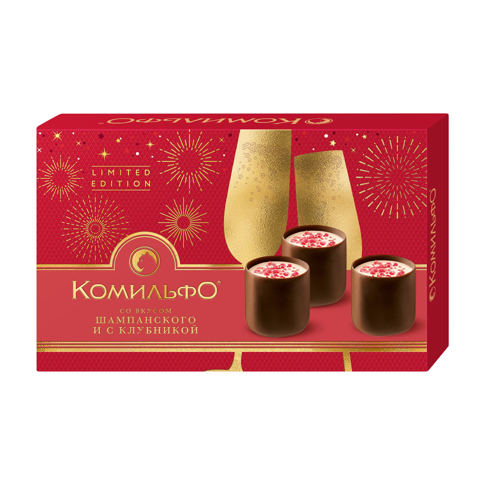 Купить набор конфет комильфо со вкусом шампанского и клубники 116г с ...