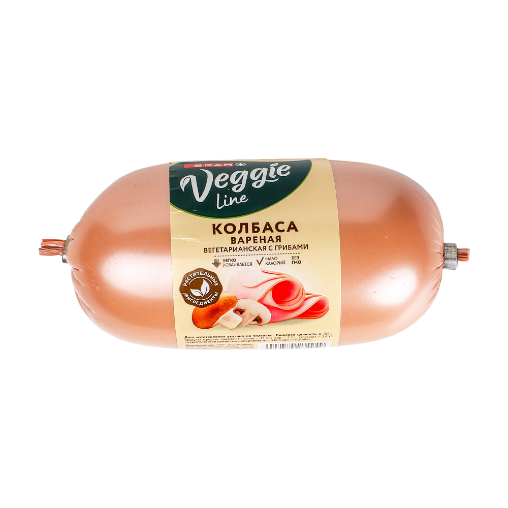 Соевая колбаса. Колбаса вареная вегетарианская veggie line 400г.
