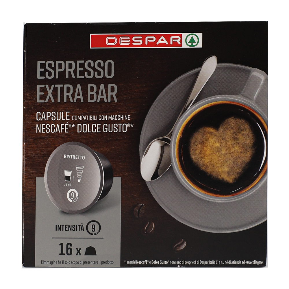 Купить кофе молотый despar espresso extra bar 16 капсул с доставкой на