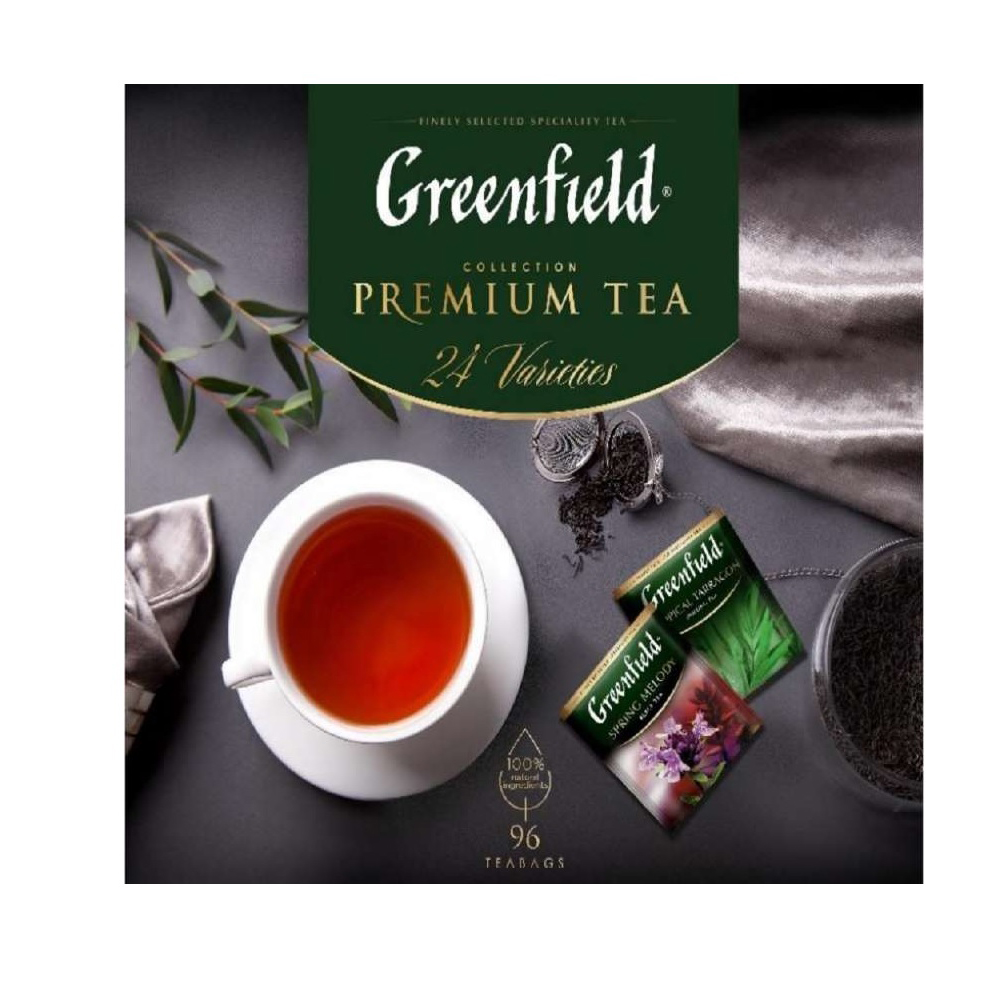 Изображение товара Чай GREENFIELD Подарочный набор 96 пакетиков, чёрный, Россия