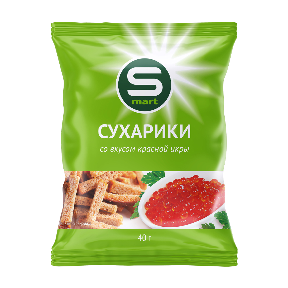 Купить сухарики smart красная икра 40г с доставкой на дом в магазине SPAR