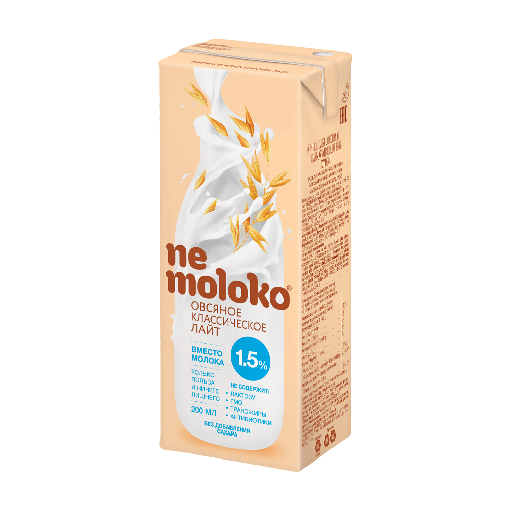 Купить напиток овсяный nemoloko классический лайт 1,5% 200мл с ...