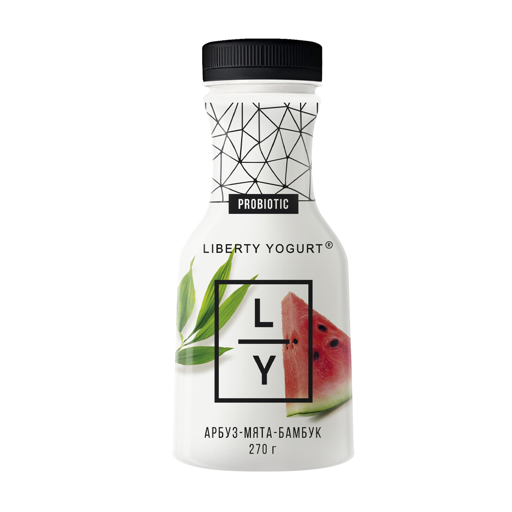Купить йогурт питьевой liberty с арбузом и мятой 2% 270г с доставкой на ...
