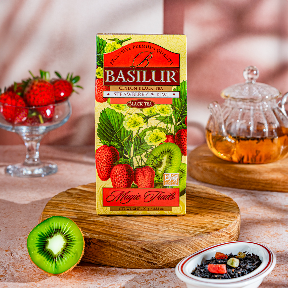 Изображение товара Чай Черный Basilur Волшебные Фрукты Клубника и Киви 100г