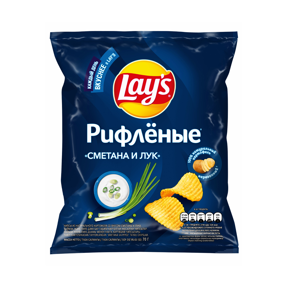 Купить чипсы lays сметана лук 70г с доставкой на дом в магазине SPAR