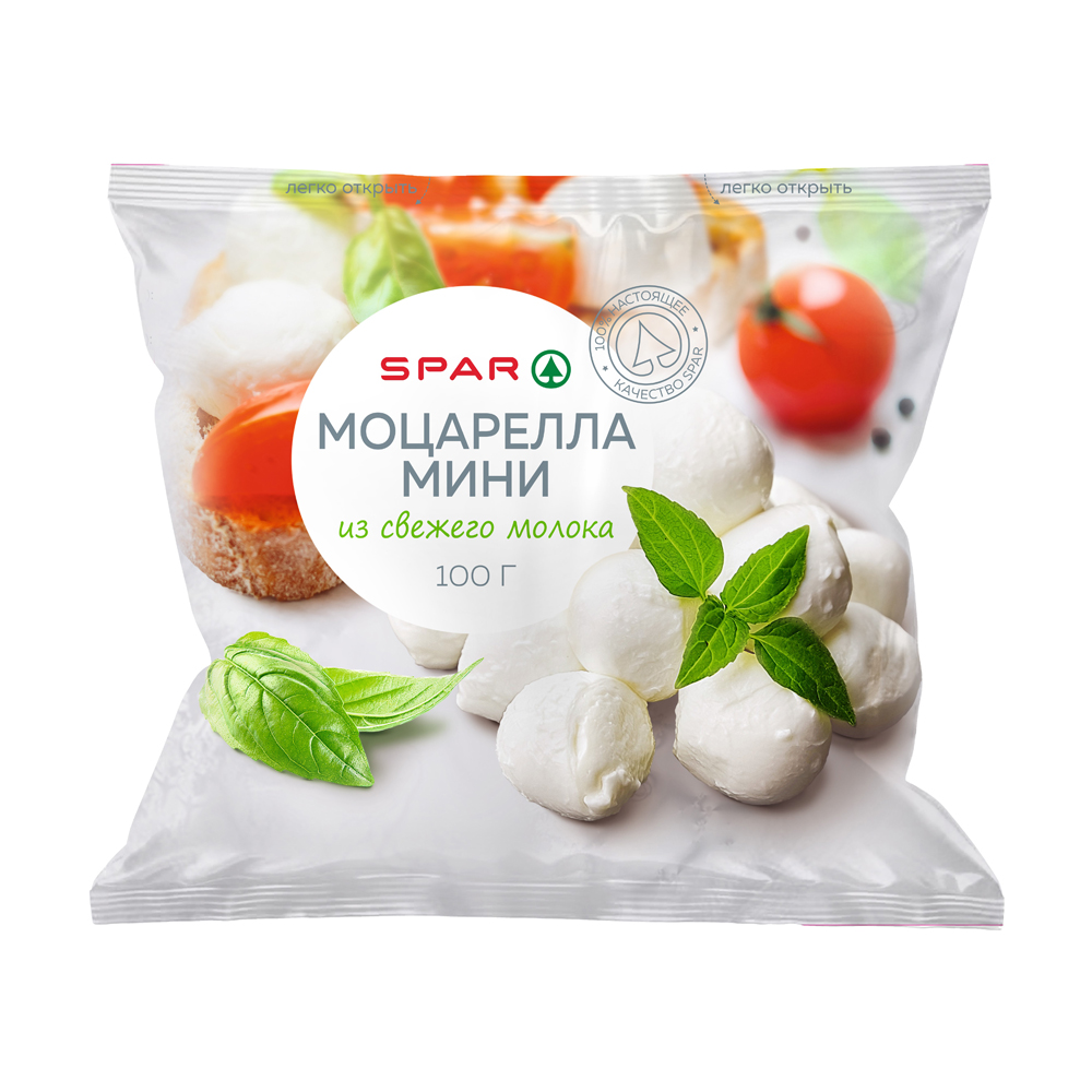 Купить сыр моцарелла мини spar 45% 100г с доставкой на дом в магазине SPAR