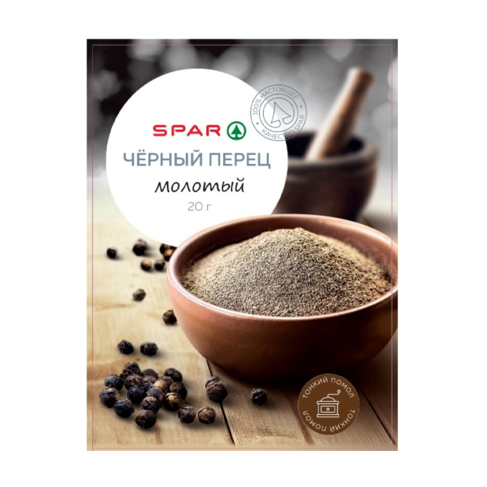 Купить перец черный spar молотый 20г с доставкой на дом в магазине SPAR