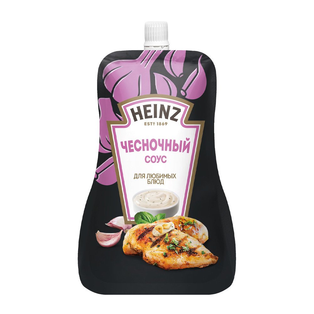Изображение товара Соус Heinz Чесночный 200г дой-пак