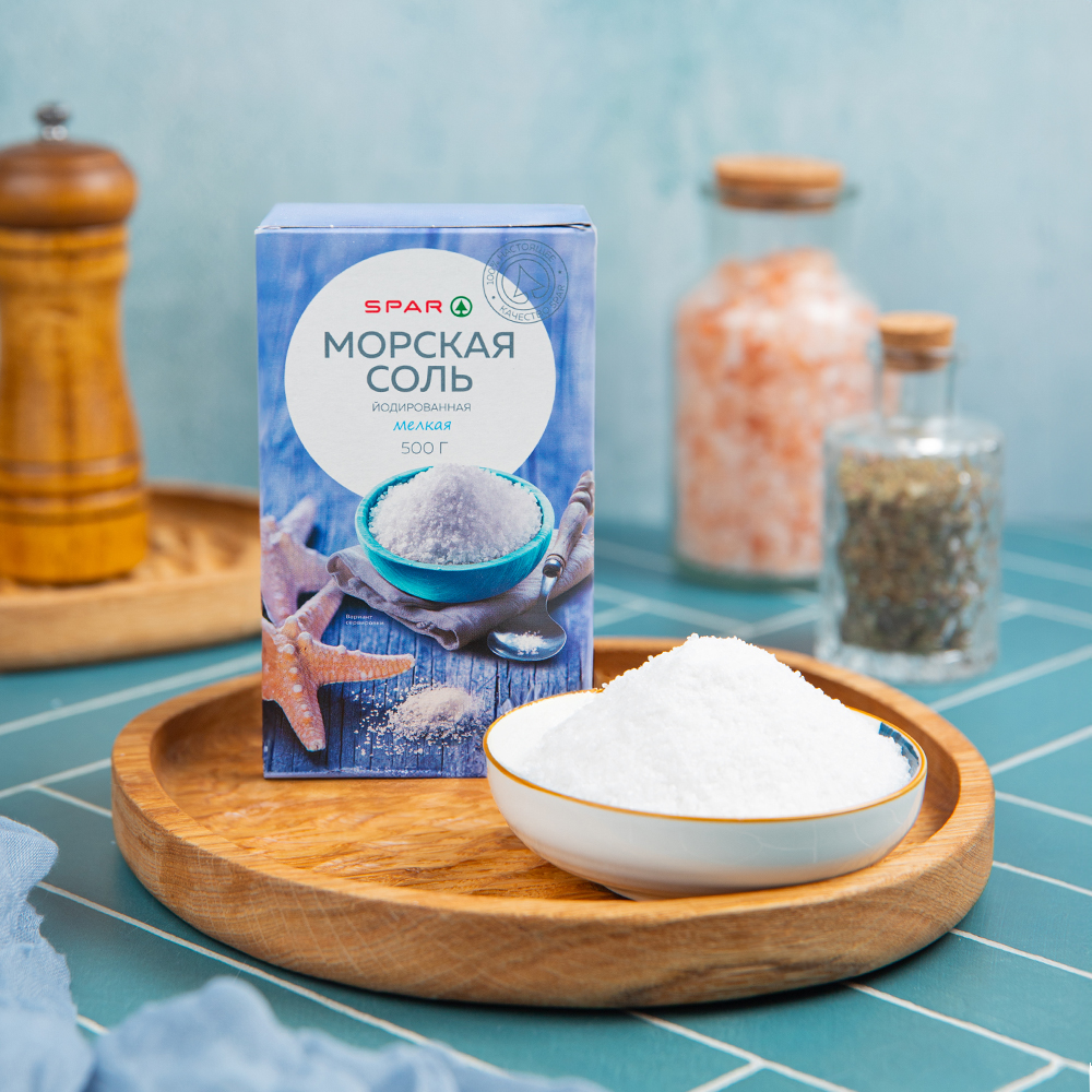 Изображение товара Соль Морская SPAR Йодированная Мелкая 500г