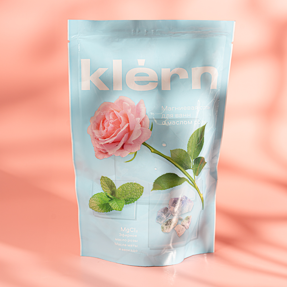 Изображение товара Соль для Ванны Klern Магниевая с Маслом Розы 500мл