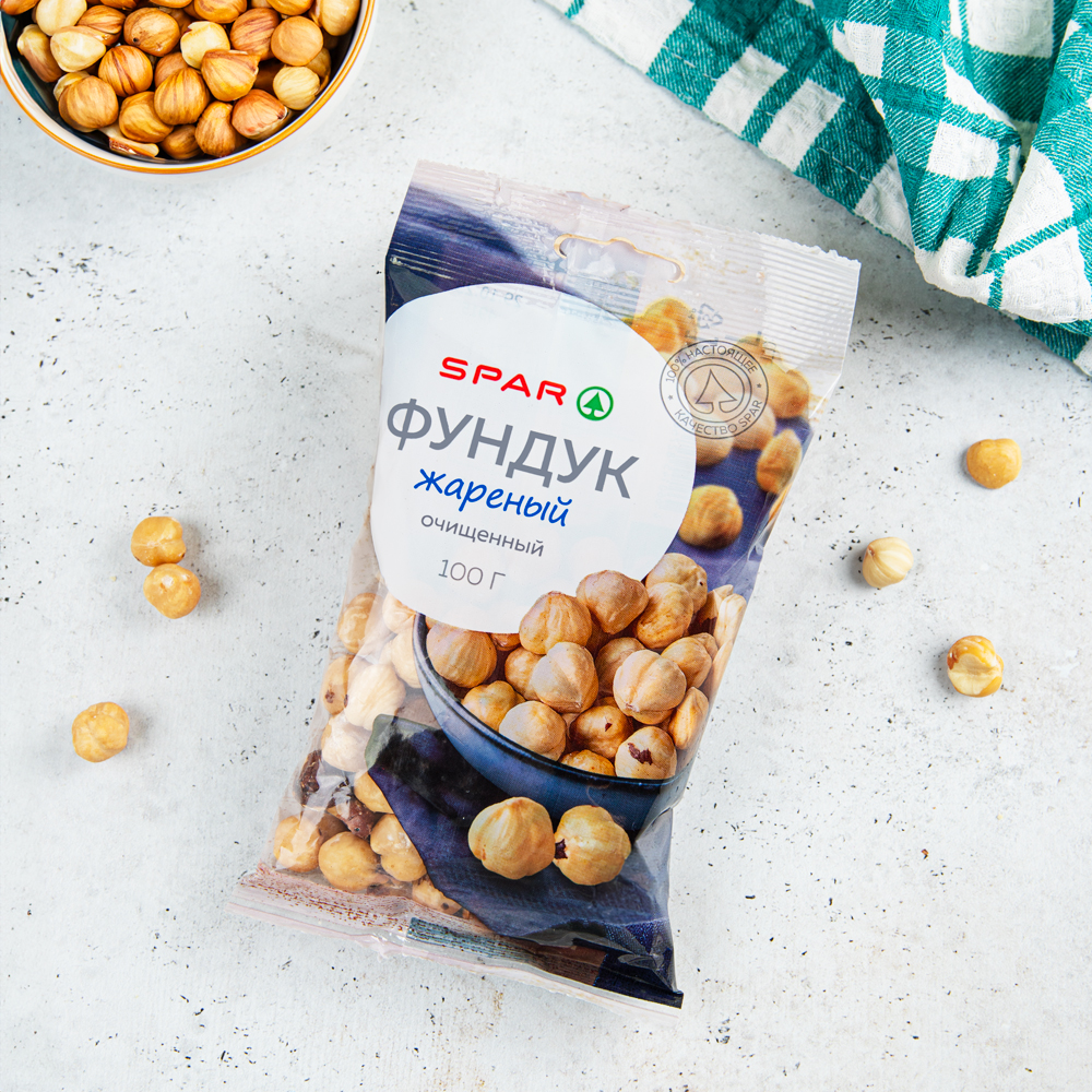 Изображение товара Фундук SPAR Жареный Очищенный 100г