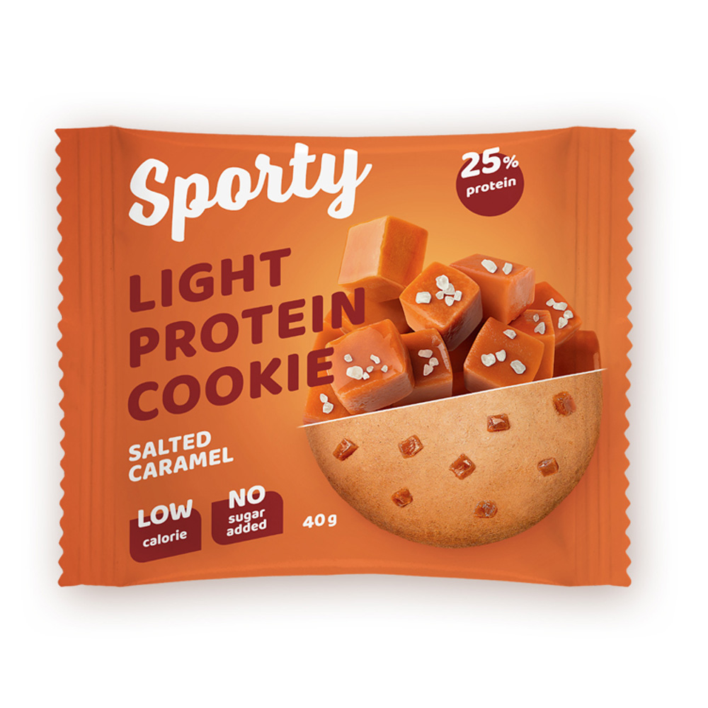 Купить печенье sporty light protein соленая карамель 40г с доставкой на ...