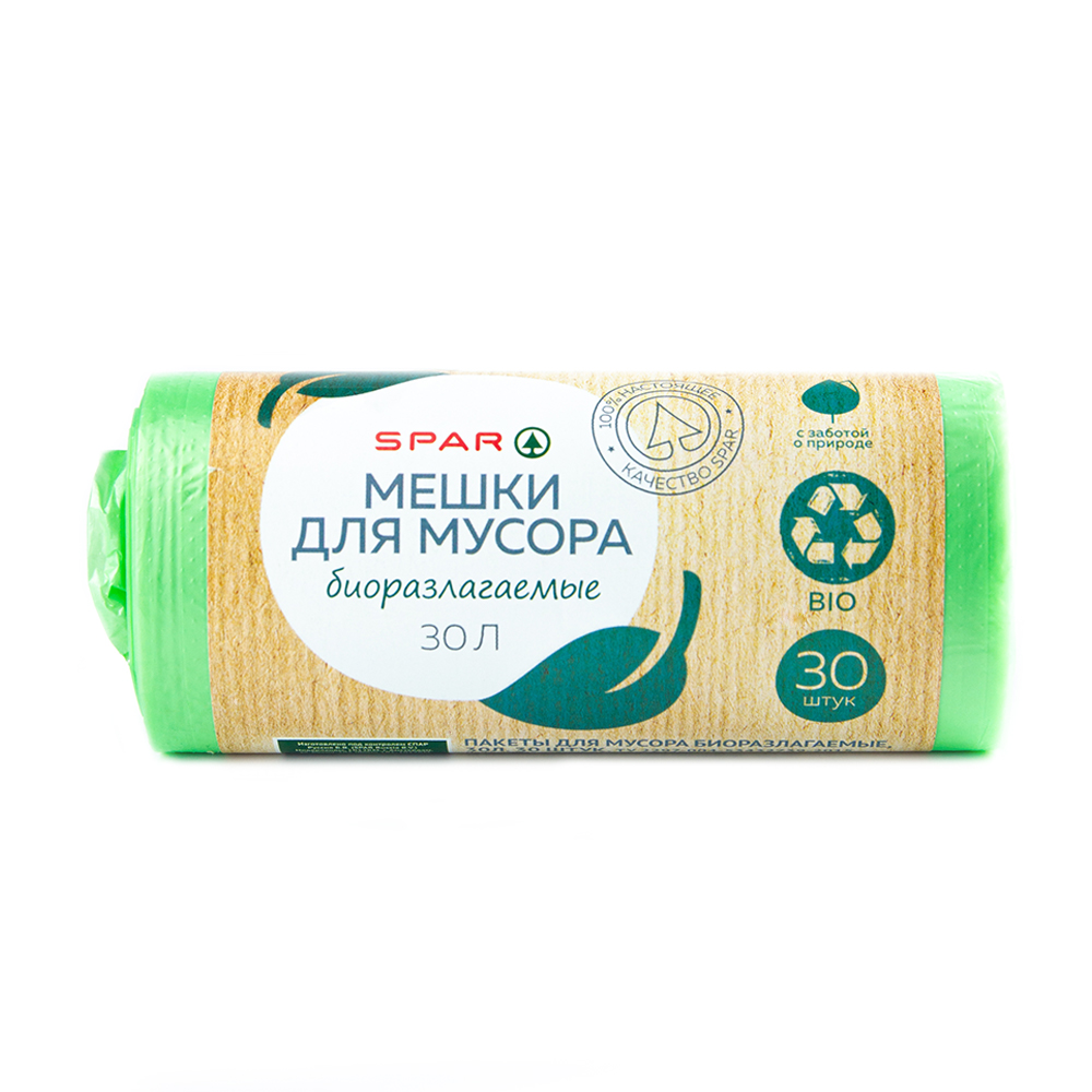 Купить мешки для мусора spar биоразлагаемые 30л 30шт с доставкой на дом в  магазине SPAR