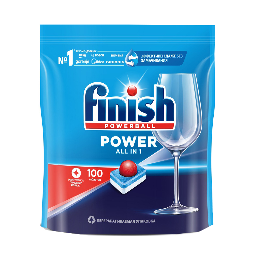 Изображение товара Таблетки для Посудомоечных Машин Finish Power 100шт