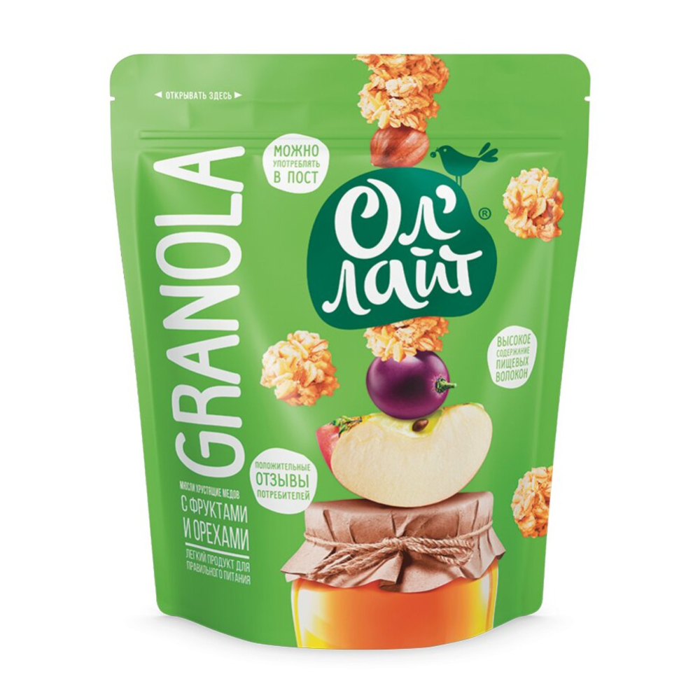 Изображение товара Готовый Завтрак Оллайт Мюсли с Фруктами и Орехами 280г