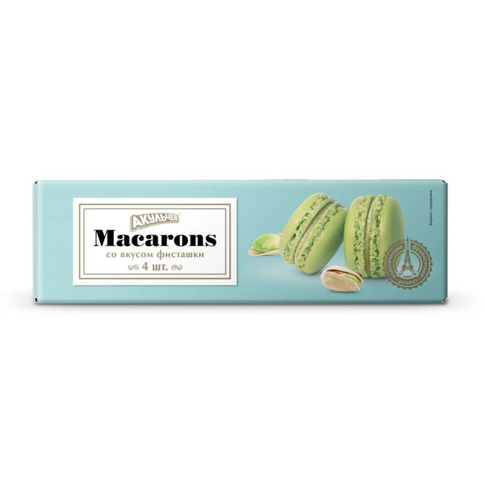 Изображение товара Пирожное Акульчев Macarons со Вкусом Фисташки 48г