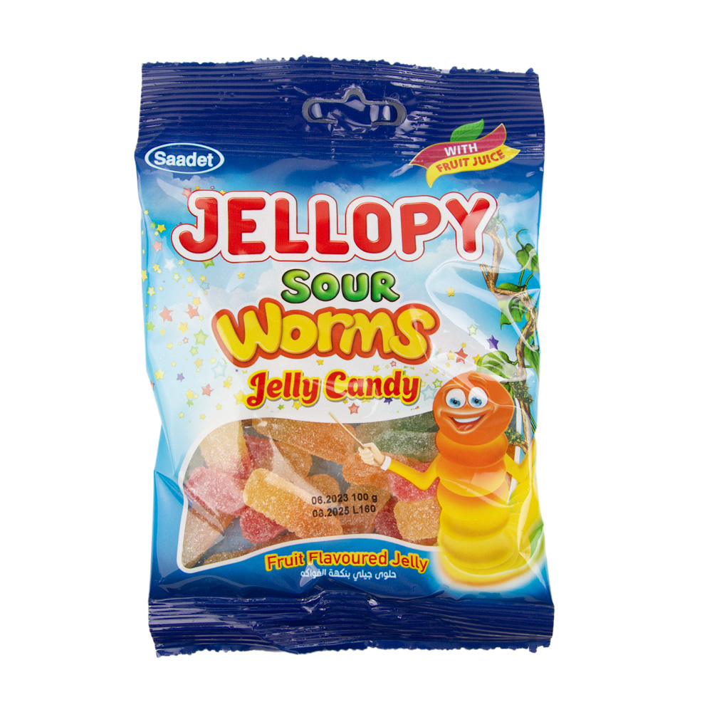 Изображение товара Мармелад Jellopy Жевательные Червячки 0.1 кг