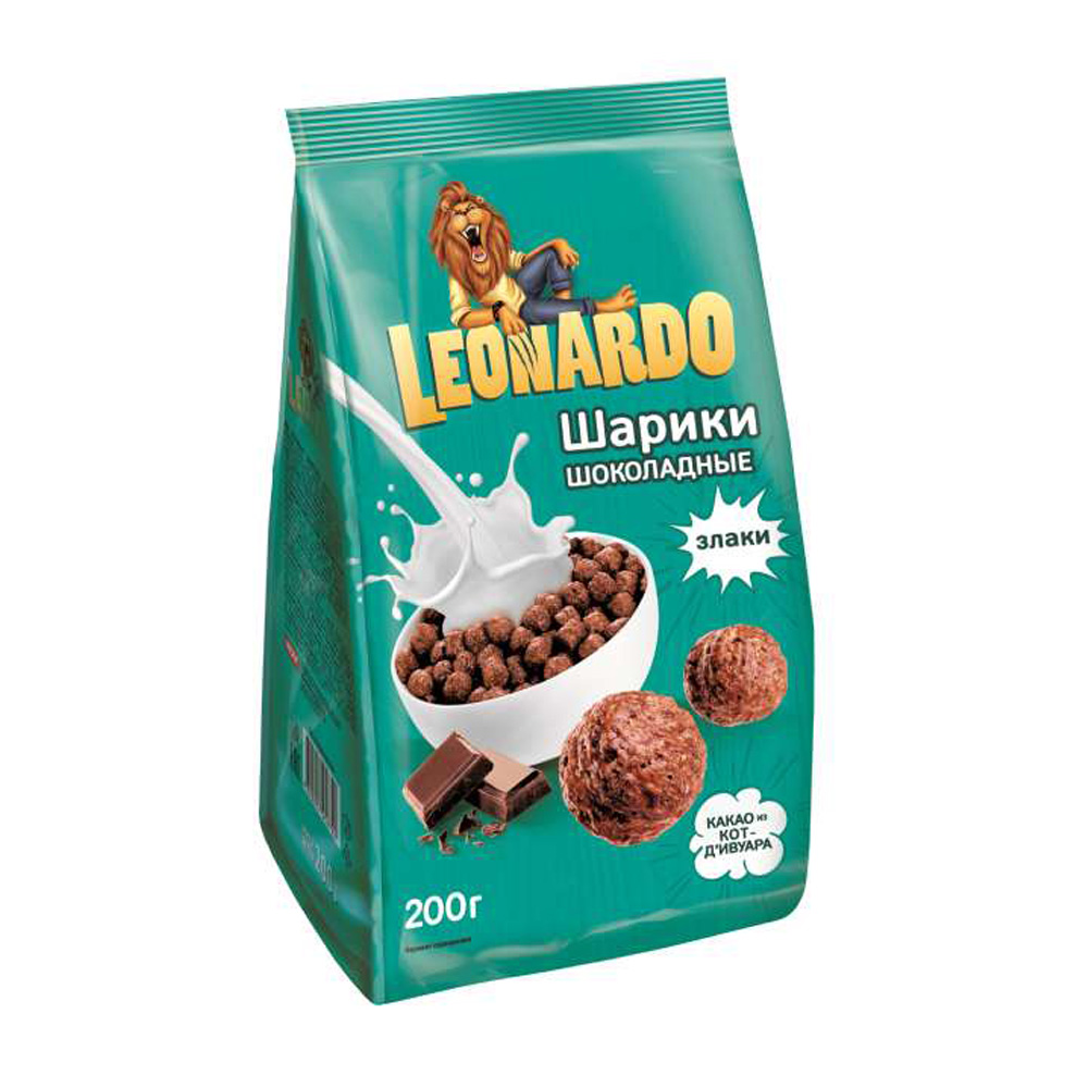 Изображение товара Готовый Завтрак Leonardo Шарики Шоколадные 200г