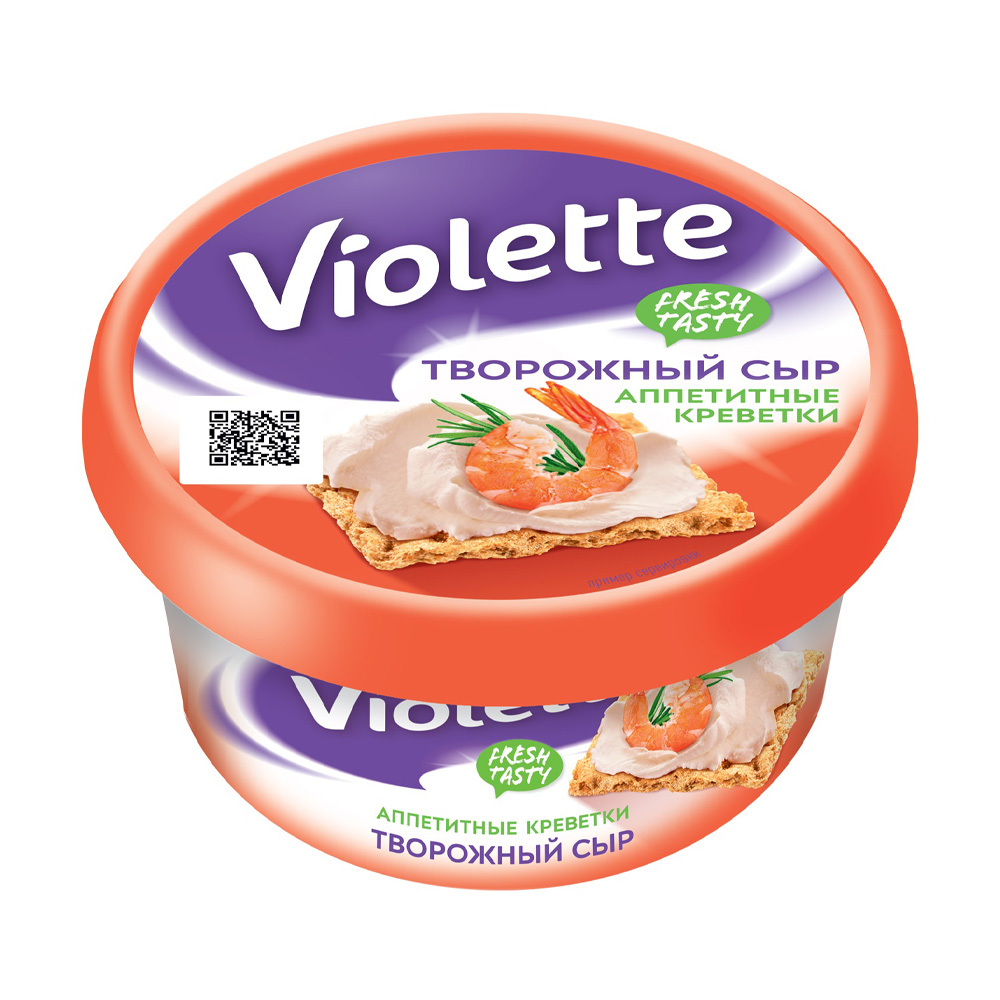 Купить сыр творожный violette с креветками 70% 140г с доставкой на дом в  магазине SPAR