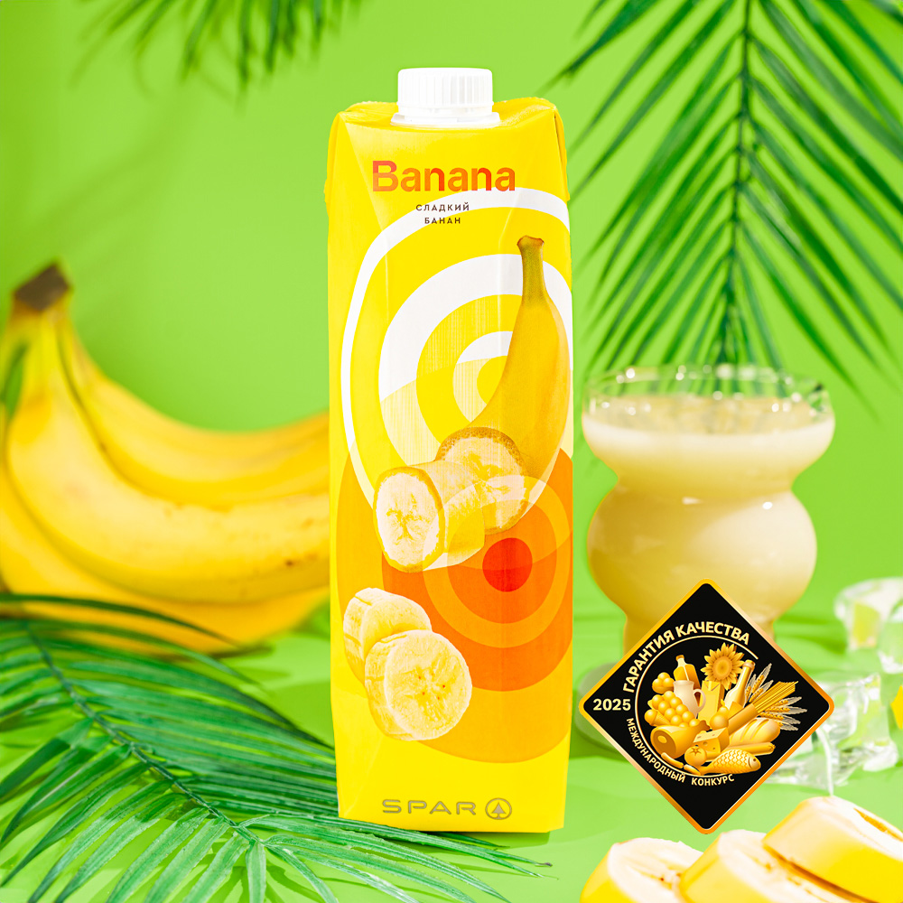 Изображение товара Нектар SPAR Сладкий Банан с Мякотью 1л