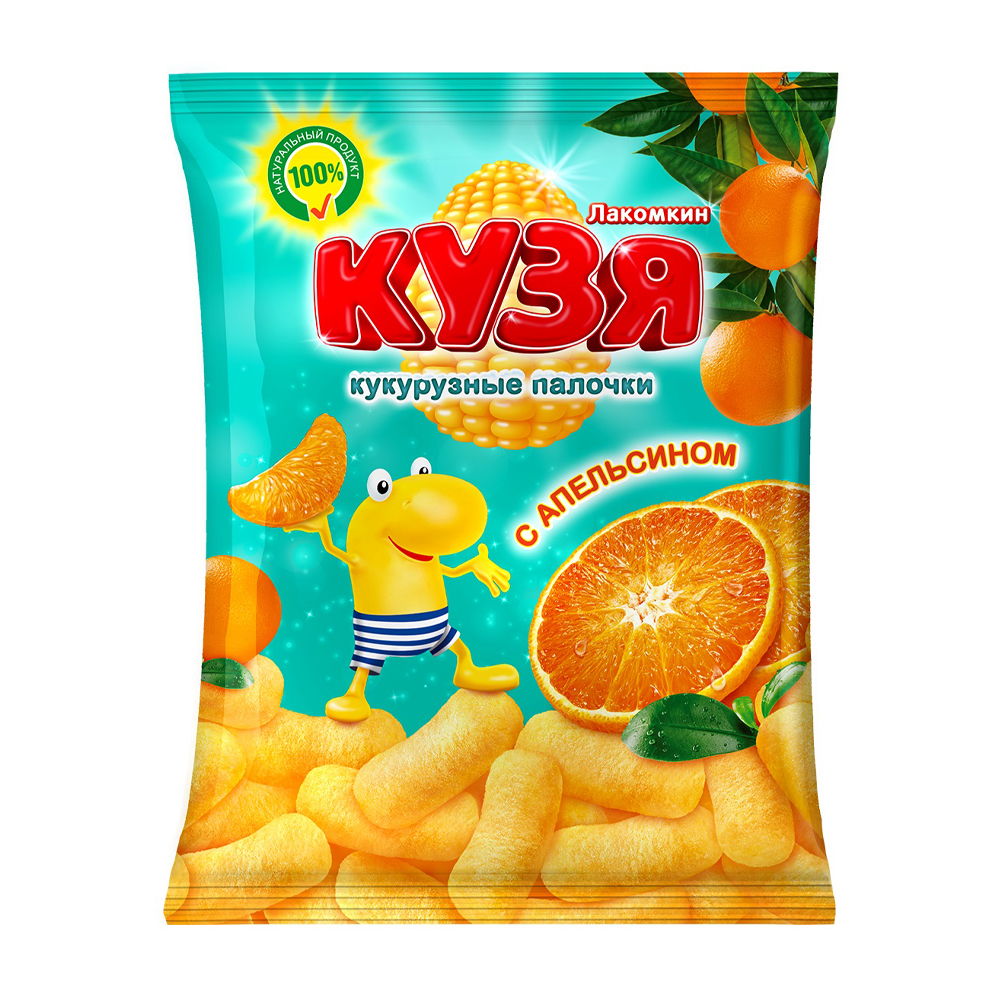 Купить кукурузные палочки кузя лакомкин с апельсином 100г с доставкой ...