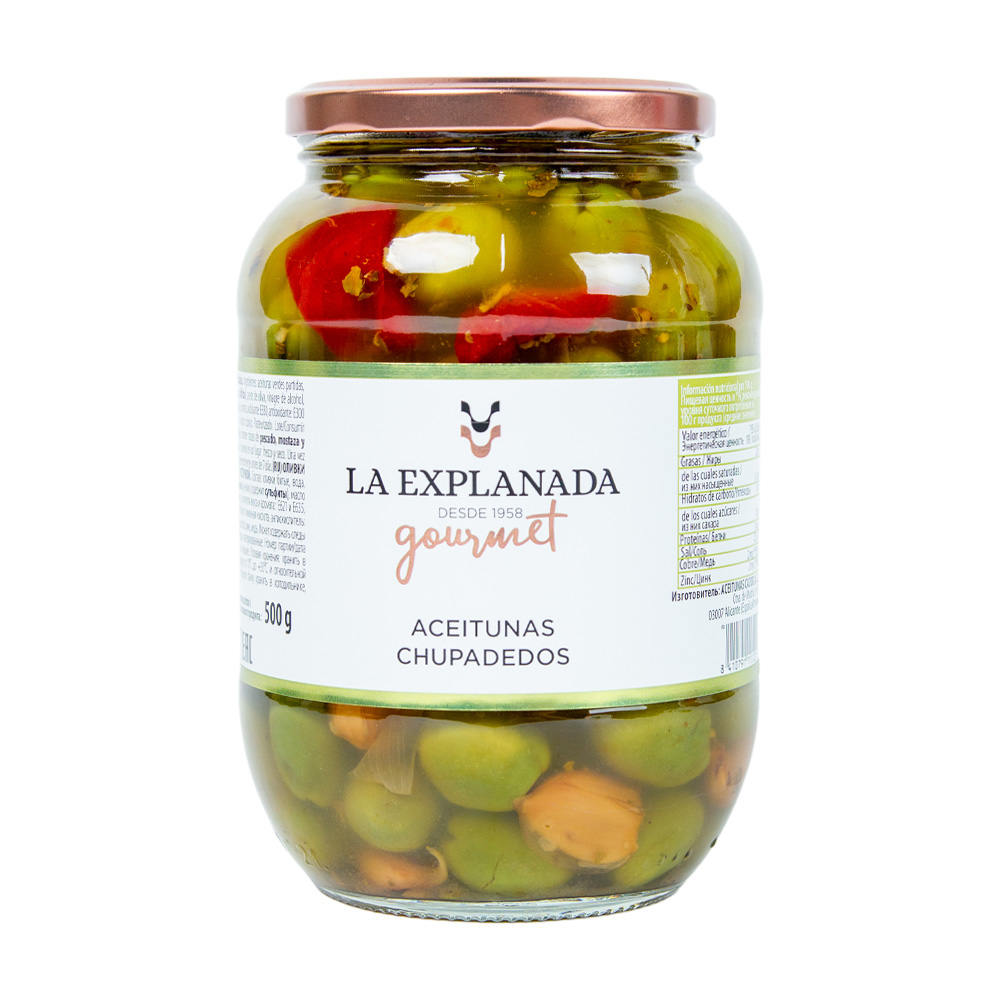 Изображение товара Оливки La Explanada Чупадедос с Косточкой 850мл