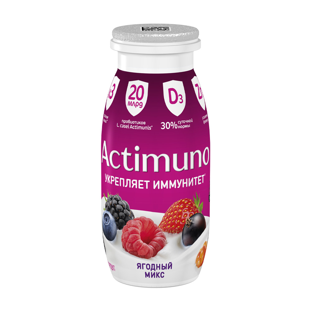 Изображение товара Продукт Кисломолочный Actimuno Ягодный Микс 1,5% 95г