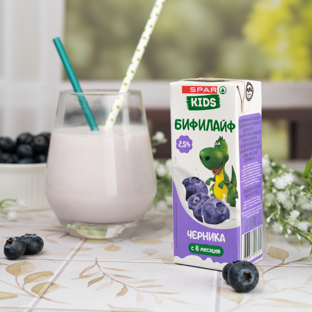 Изображение товара Бифилайф SPAR KIDS Черника 2,5% 210г
