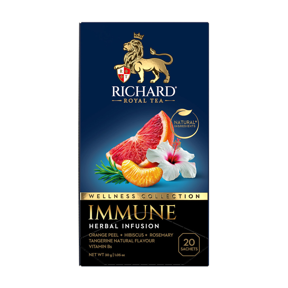 Купить чай травяной richard immune 20 сашет с доставкой на дом в магазине  SPAR