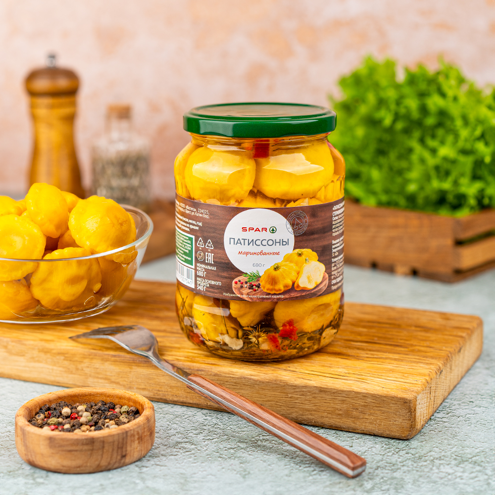 Изображение товара Патиссоны SPAR Маринованные 680 г